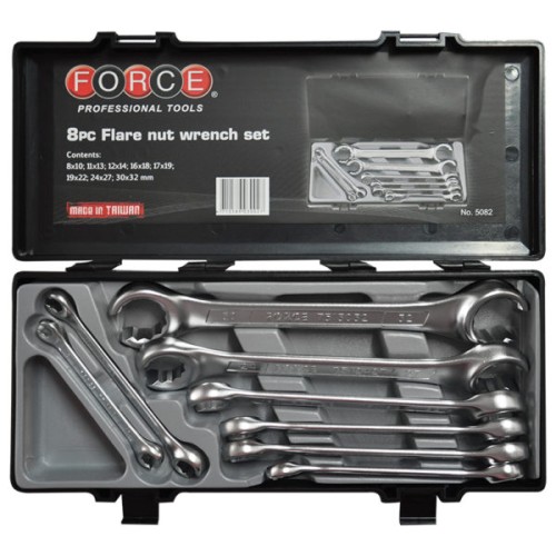 Force 8pc Flare Nut Wrench Set