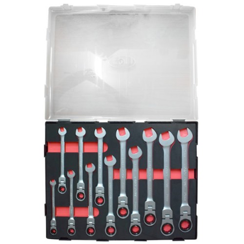 Force 12pc Flexible Gear Wrench Set