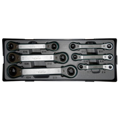 Force 6pc Offset Star Ratchet Wrench Set